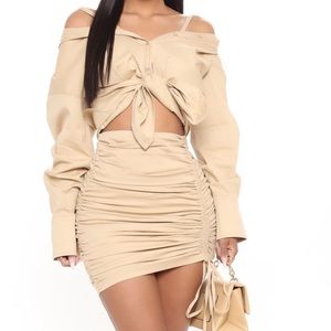 Ruched Skirt Set